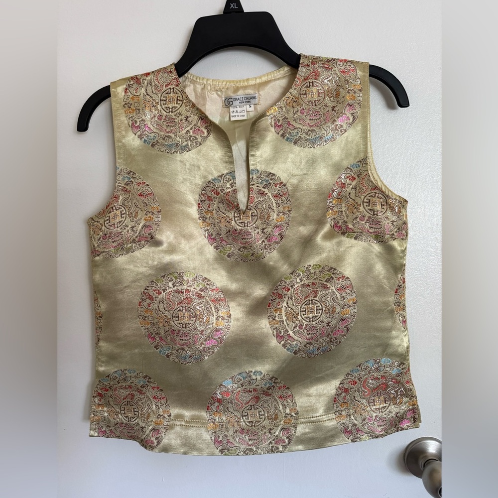 GraceChuang 100%Silk Top,S 🦋